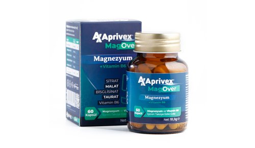 Aprivex Magover Magnezyum 5'li Etki 60 Tablet